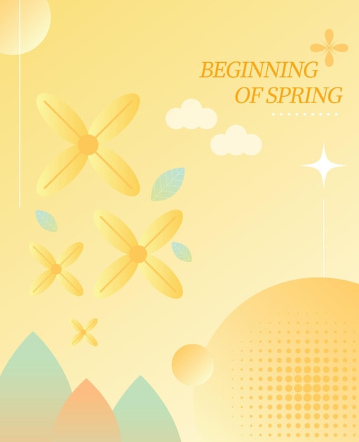 Un cartel para el comienzo de la primavera.