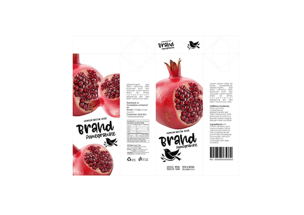 un cartel para una compañía de frutas llamada granada fresca