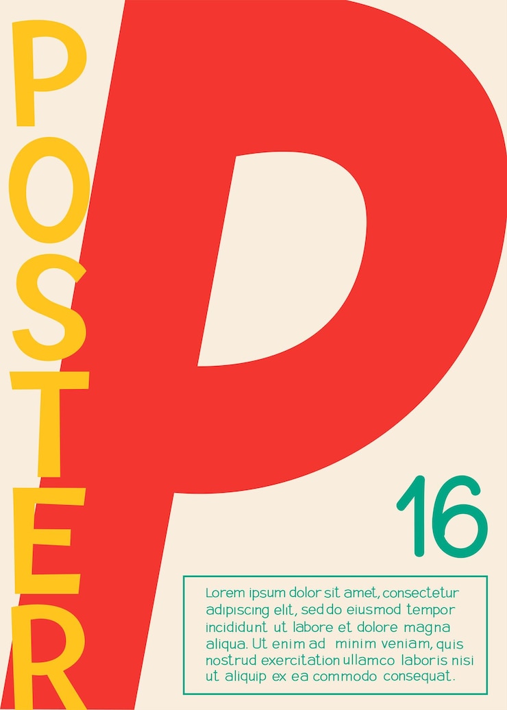 Vector cartel con concepto de alfabeto folleto y folleto letra p roja en fondo blanco tipografía y caligrafía portada o banner para el sitio web ilustración vectorial plana de dibujos animados