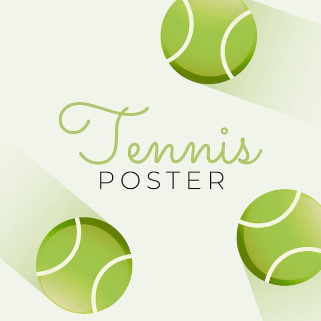 Un cartel del concepto de tenis para la competencia deportiva