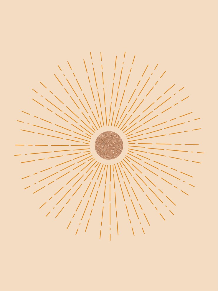 Vector cartel de conjunto lineal bohemia impresión del sol boho minimalista estilo de arte de pared imprimible abstracto geométrico