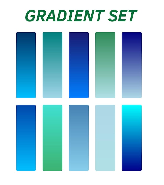un cartel para un conjunto de teal de diferentes colores