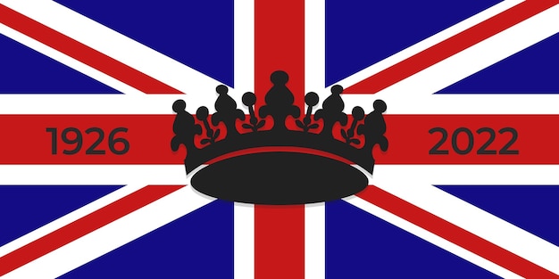 Cartel conmemorativo de la muerte de la reina Isabel II de Londres, Reino Unido, 2022