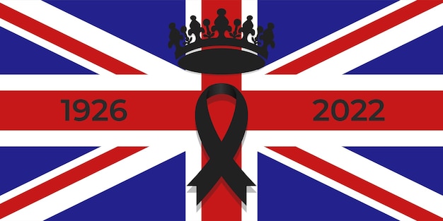 Cartel conmemorativo de la muerte de la reina Isabel II de Londres, Reino Unido, 2022