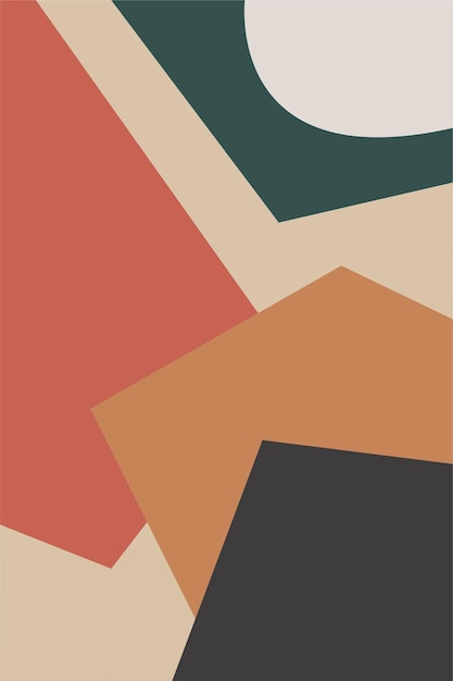 Cartel de decoración de arte de pared minimalista abstracto.