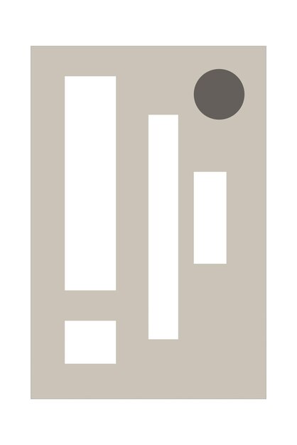 Cartel de decoración de arte de pared minimalista abstracto.