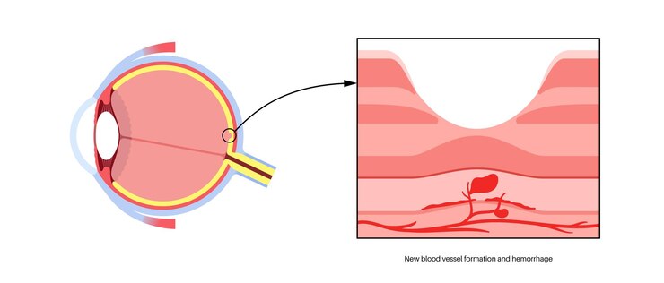 Vector cartel de degeneración macular