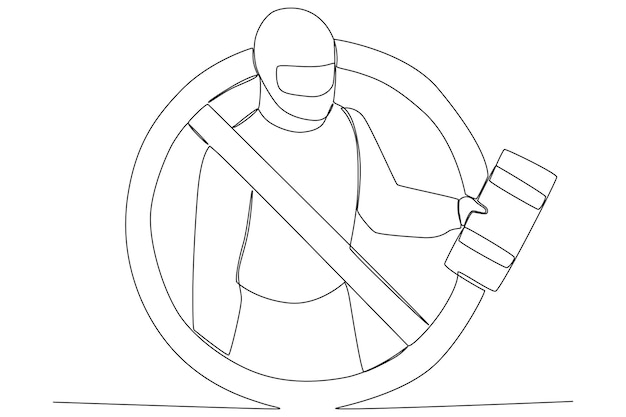 Un cartel del día antiterrorista Dibujo de una línea del día antiterrorista