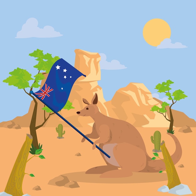 Cartel del día de australia