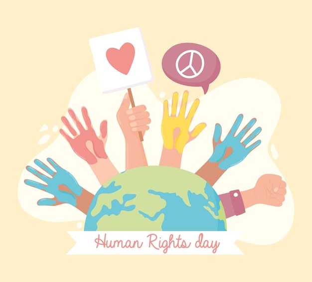 Cartel del día de los derechos humanos