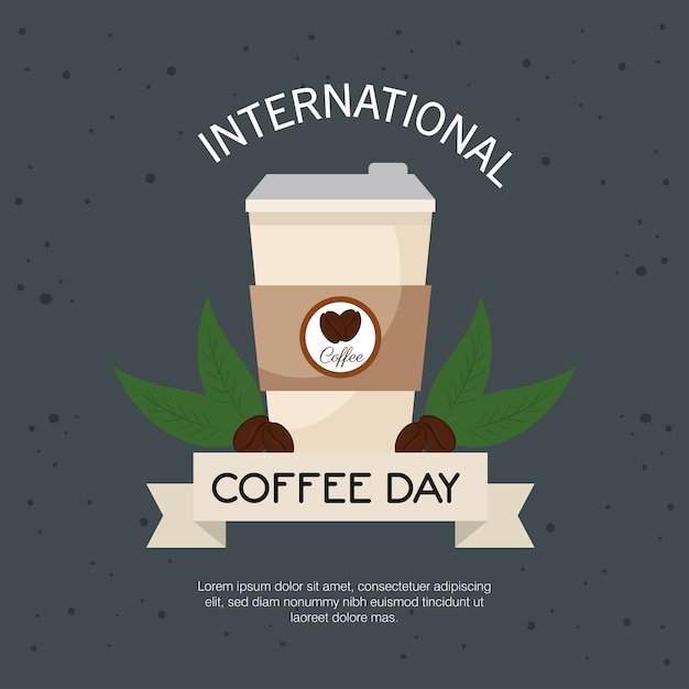 Cartel del día internacional del café