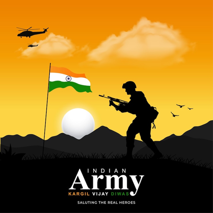 Vector el cartel del día de kargil vijay el cartel de los medios sociales