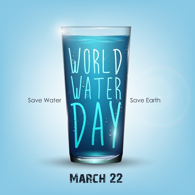 Vector cartel del día mundial del agua