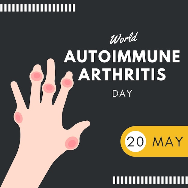 un cartel del Día Mundial de la Artritis Autoinmune