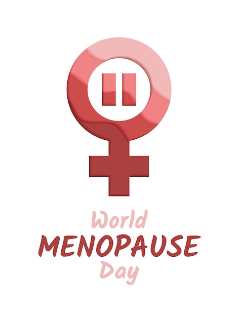 Cartel del Día Mundial de la Menopausia Edad de fertilidad femenina y período menstrual