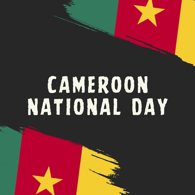 cartel del día nacional de camerún adecuado para publicación en redes sociales