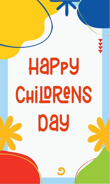 Un cartel para el día del niño.