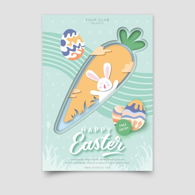 Vector el cartel del día de pascua