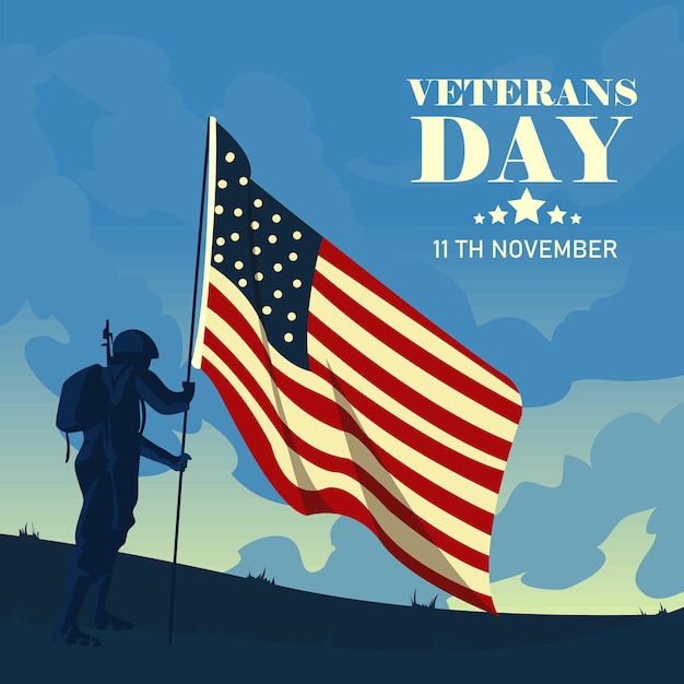 Cartel del día de los veteranos