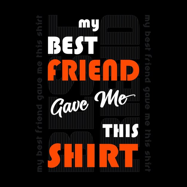 Cartel de diseño abstracto de camiseta y ropa con estilo del día de la amistad Vector Premium