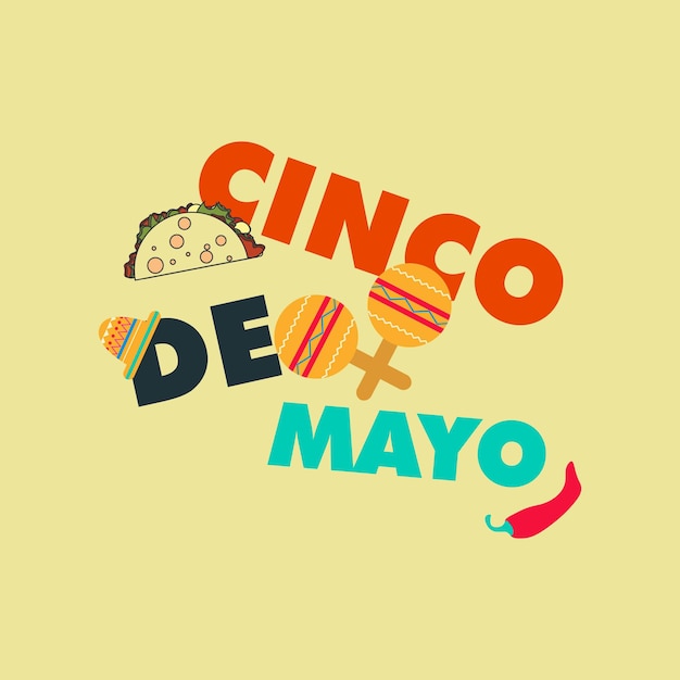 Vector cartel diseño cinco de mayo