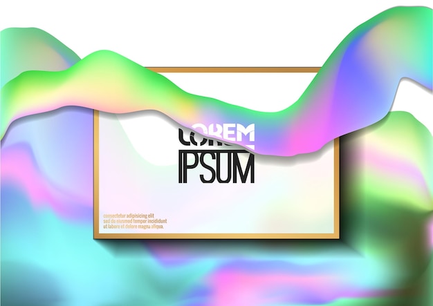 Cartel de diseño creativo con patrón de holograma abstracto.