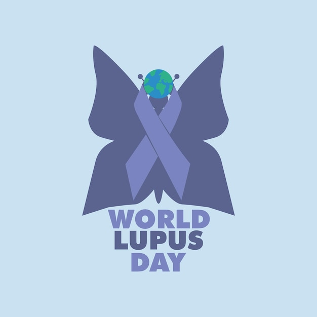 cartel de diseño del día mundial del lupus