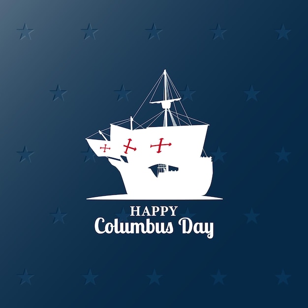 Cartel de diseño de fondo o tarjeta de felicitación del Día de Colón