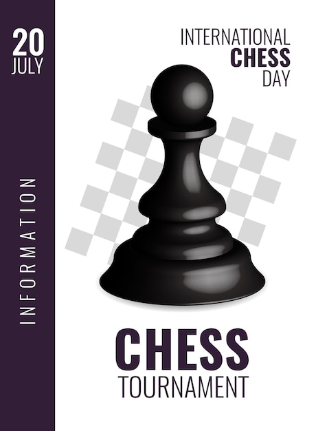 Cartel de diseño de torneo de ajedrez.