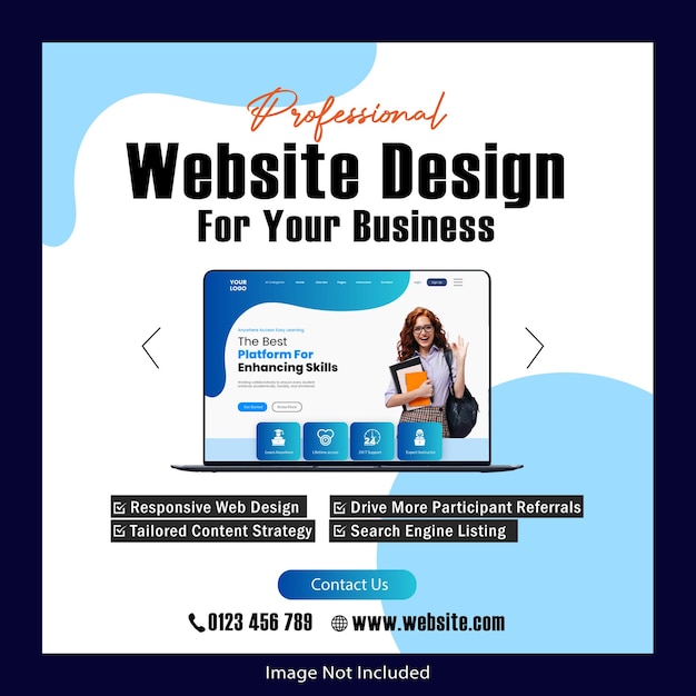 un cartel para diseño web para diseño web