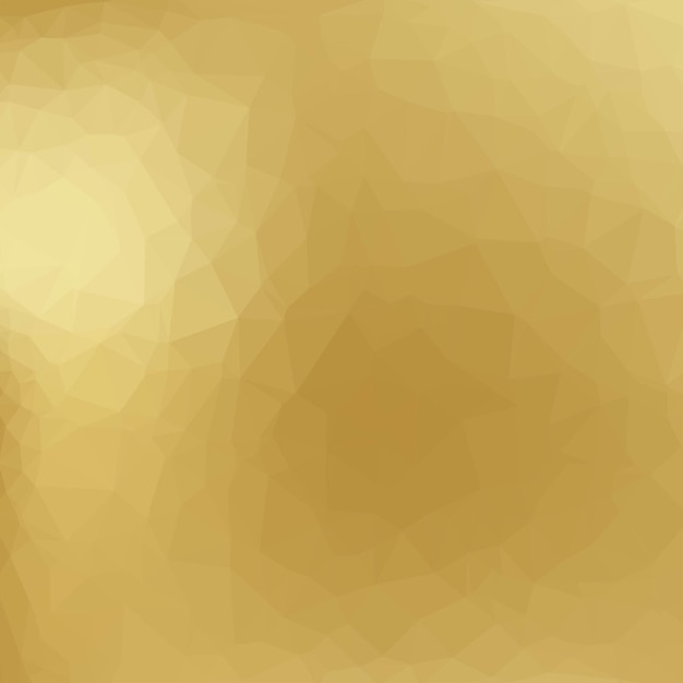 Cartel dorado de fondo poligonal dorado, ilustración vectorial