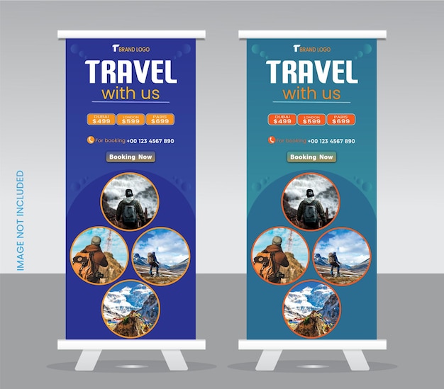 un cartel enrollable para viajar con nosotros con nosotros