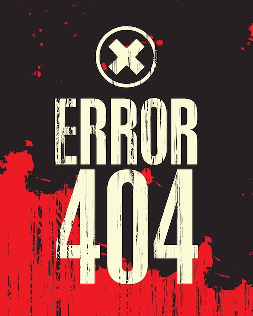 cartel con error de inscripción 404