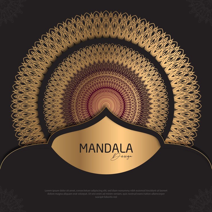Un cartel para un estudio de yoga llamado mandala.