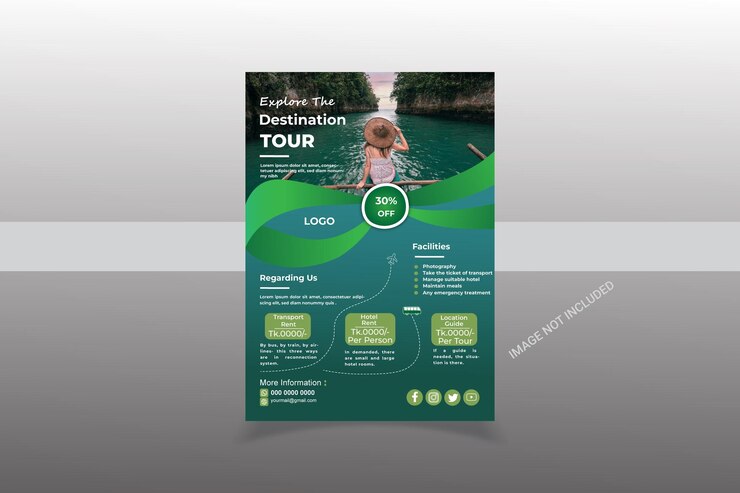 un cartel para una excursión turística al destino