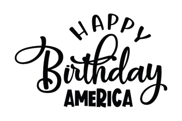 Un cartel de feliz cumpleaños América con un fondo negro.