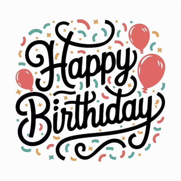 un cartel con un feliz cumpleaños escrito en él