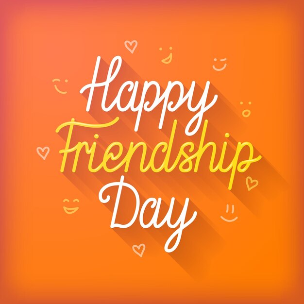 Cartel del feliz día de la amistad.