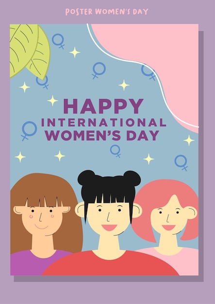 Vector cartel feliz día internacional de la mujer