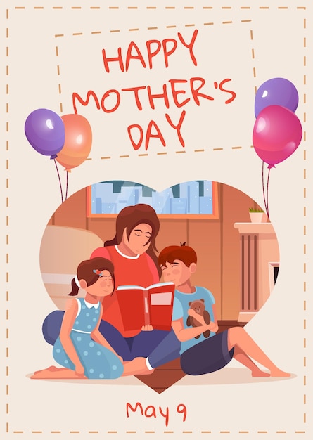 Cartel feliz dia de la madre