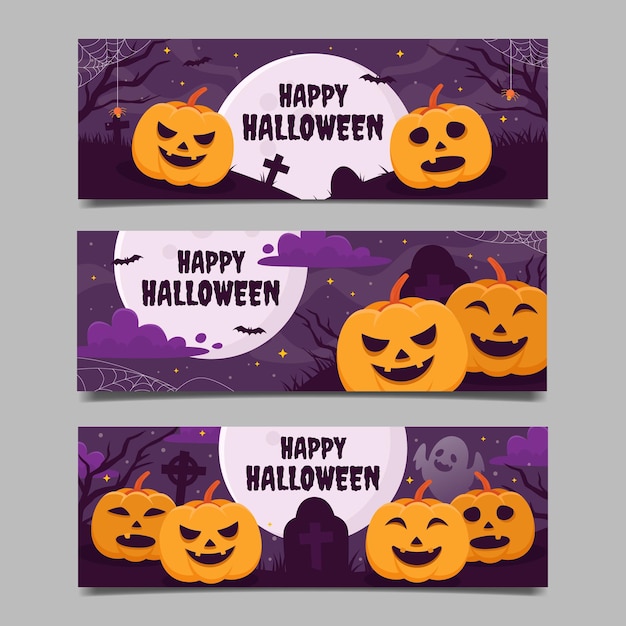 un cartel para el feliz Halloween con una calabaza en él