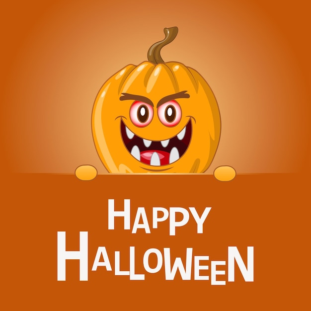 Cartel de feliz halloween ilustración vectorial