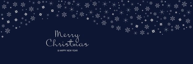 Cartel de feliz Navidad y año nuevo 2022 Banner mínimo de Navidad con patrón de copos de nieve blancos