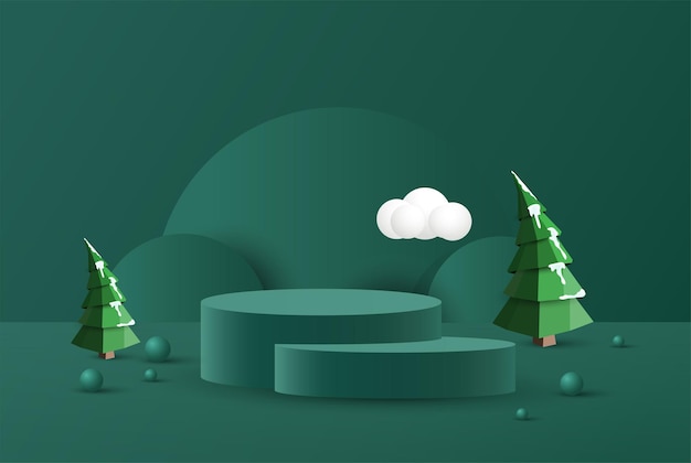 Cartel de Feliz Navidad, plantilla de banner de venta, con tipografía y elementos 3D