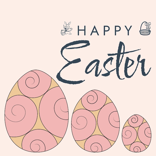 Cartel feliz Pascua