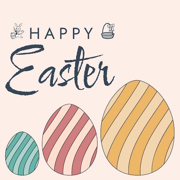 Cartel feliz Pascua