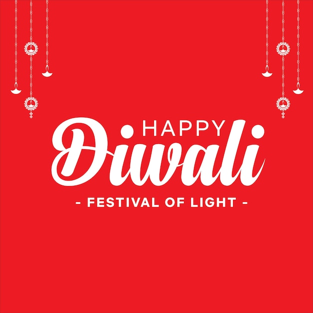 Cartel feliz del vector de diwali