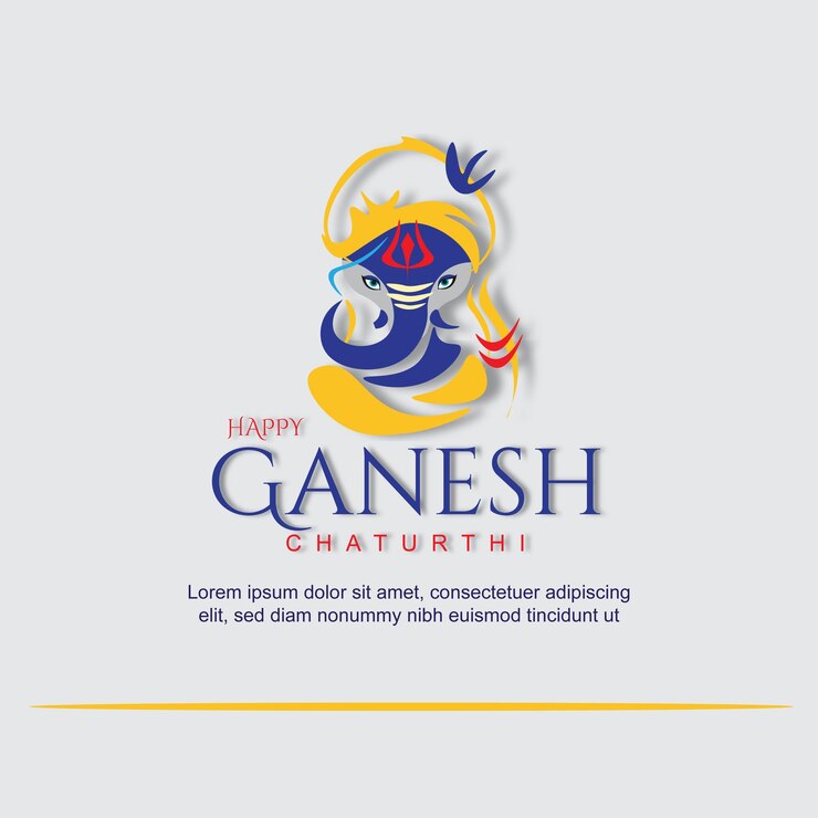 cartel del festival indio ganesh chaturthi