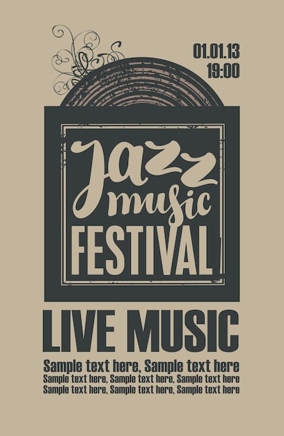 Cartel del festival de jazz.