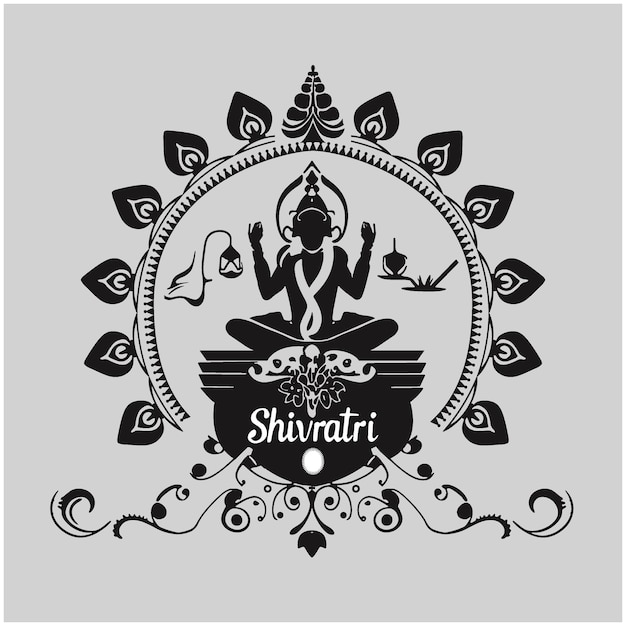 El cartel del festival de Maha Shivratri con el mantra Om Namah Shivaya